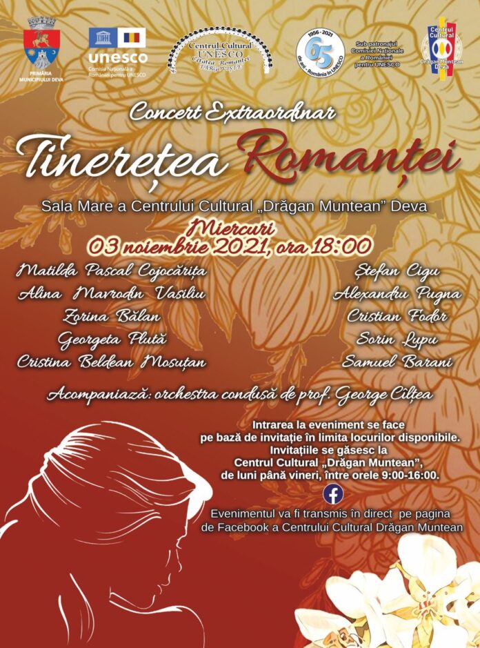 Concert extraordinar „Tinerețea Romanței”, la Deva
